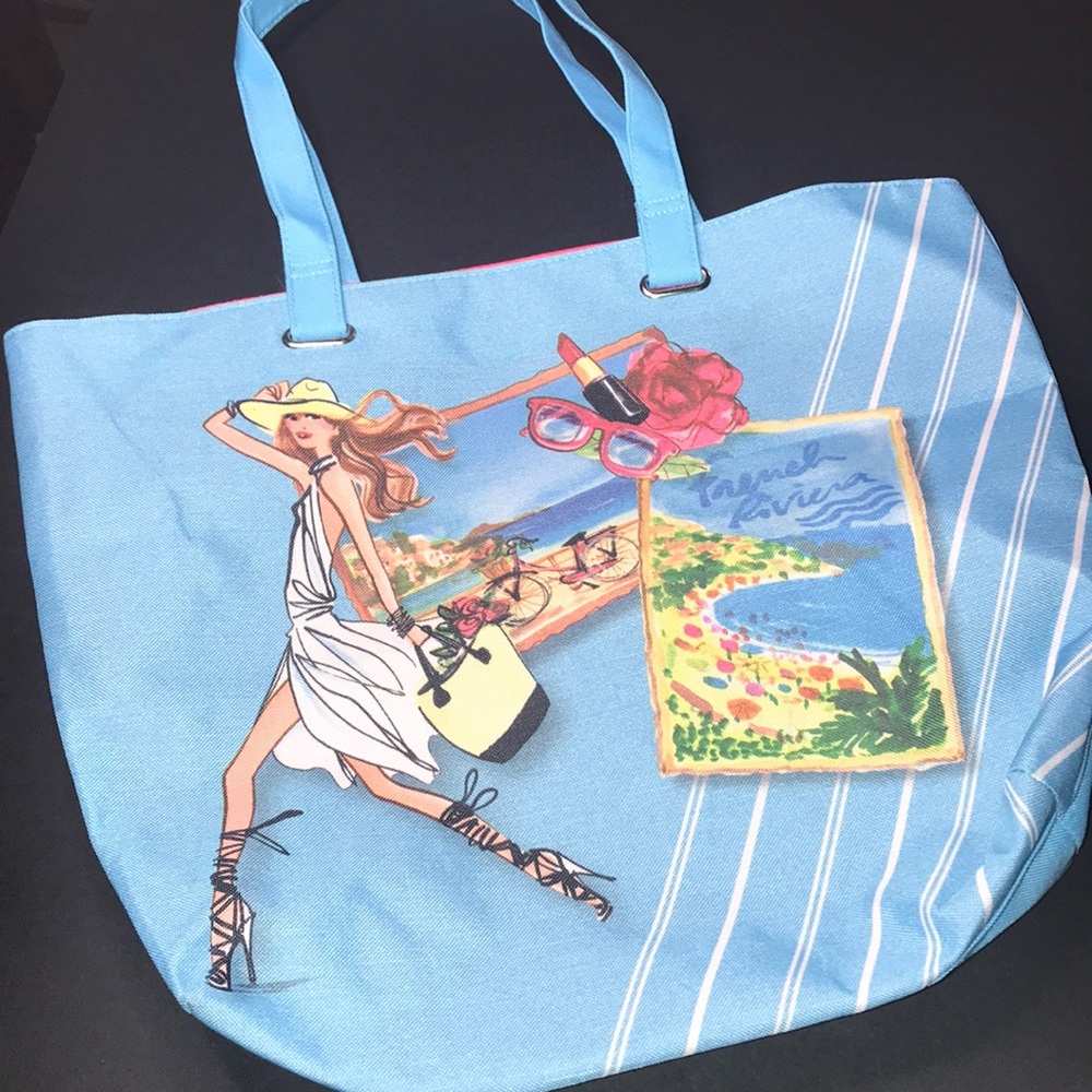 Lancome tote with two top handles